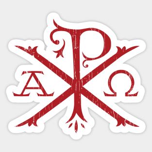 Chi Rho and Alpha Omega Sticker